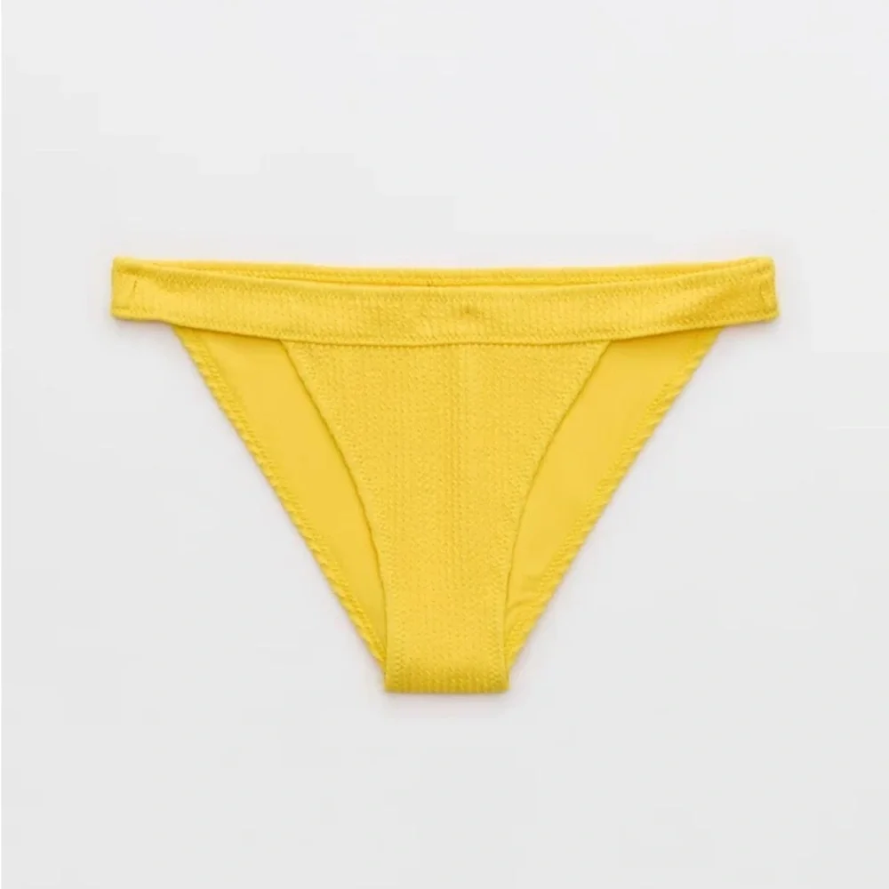 Aerie‎ Yellow Crinkle Bikini Bottom